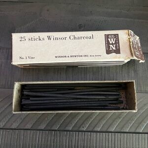 Winsor Charcoal sticks No. 1 vine vintage WINSOR & NEWTON INC. New Jersey